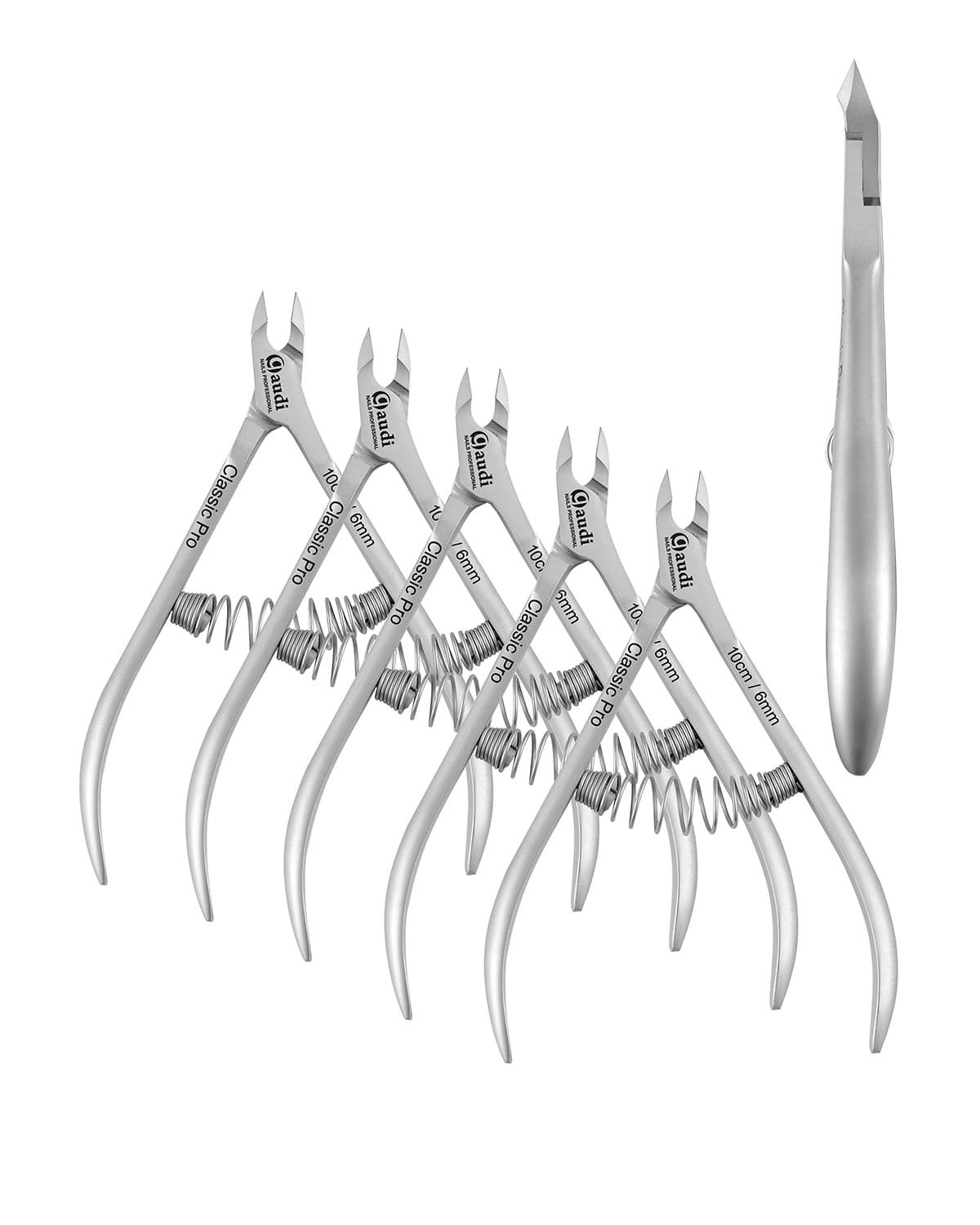 Pack 5 Alicates para cuticulas 10cm 6mm
