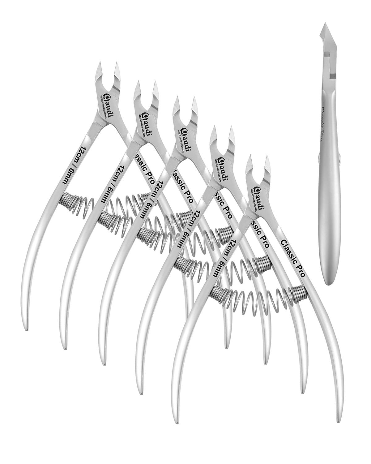 Pack 5 Alicates para cuticulas 12cm 6mm
