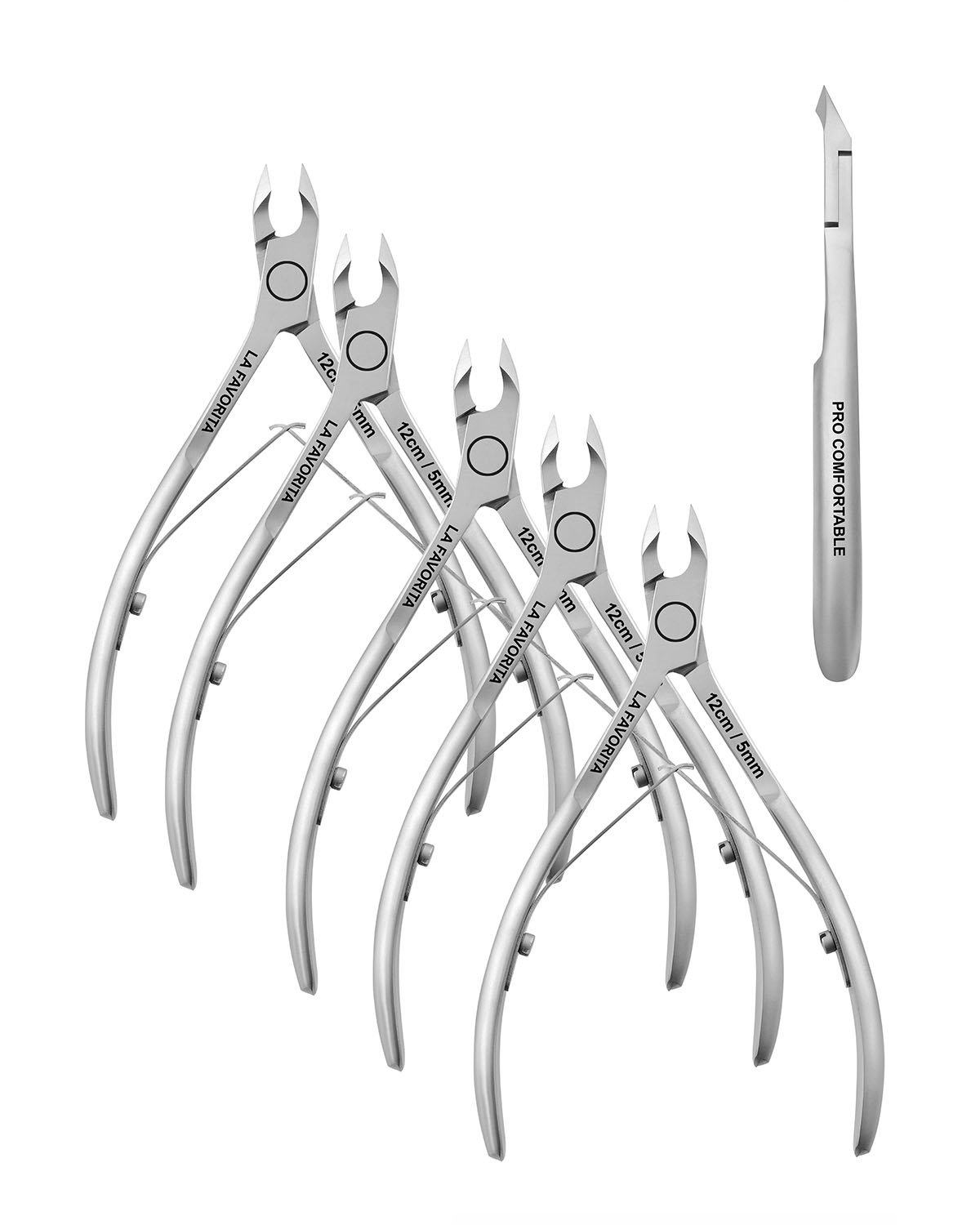 Pack 5 Alicates para cuticulas 12cm 5mm