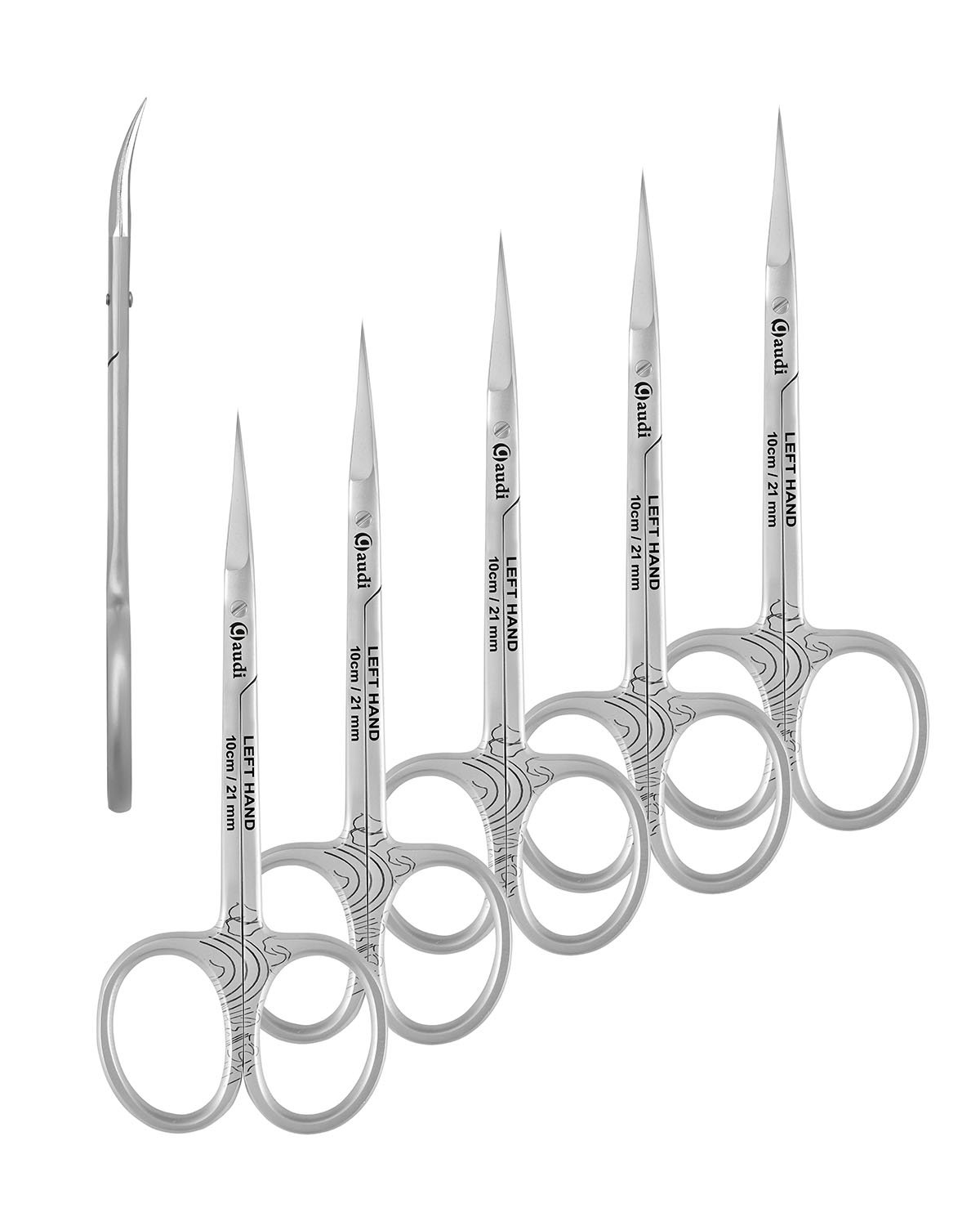 Pack 5 Tijeras para Cuticulas 10cm 21mm