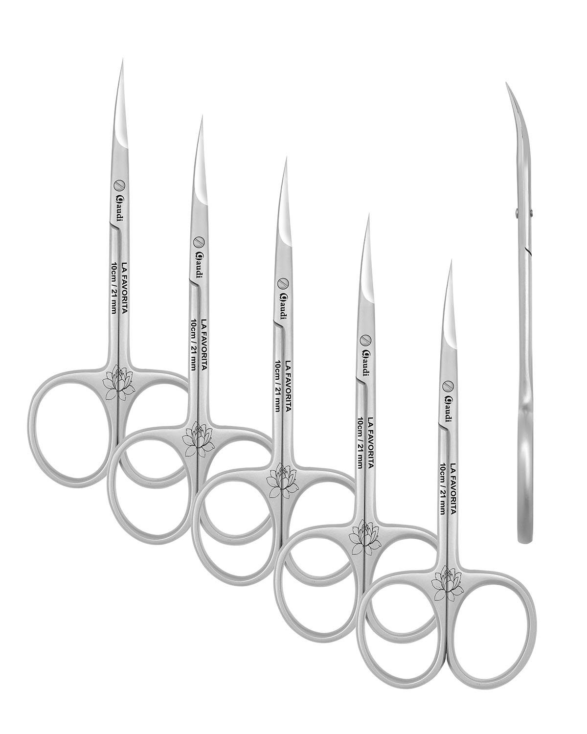 Pack 5 Tijeras para Cuticulas 10cm 21mm