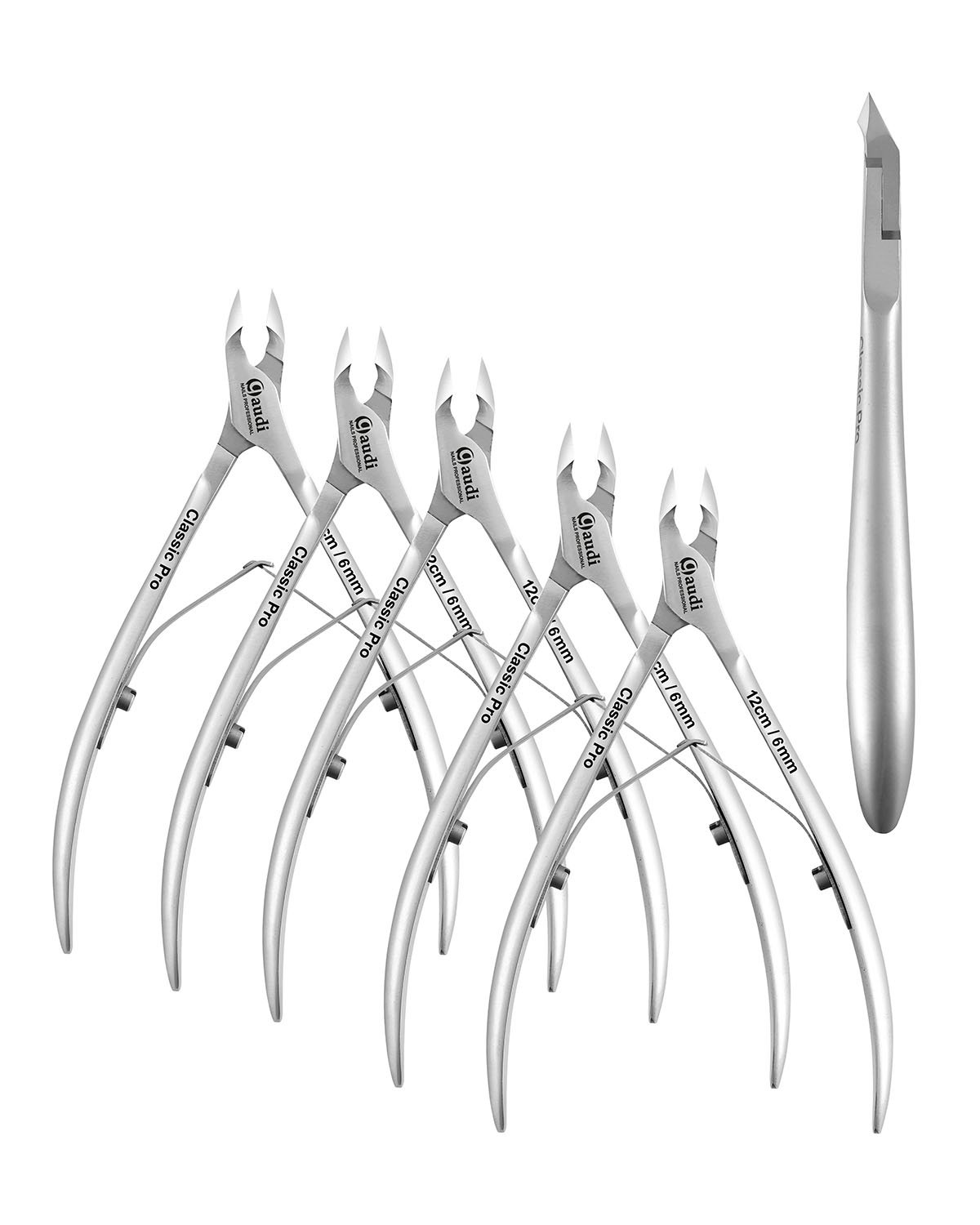 Pack 5 Alicates para cuticulas 12cm 6mm