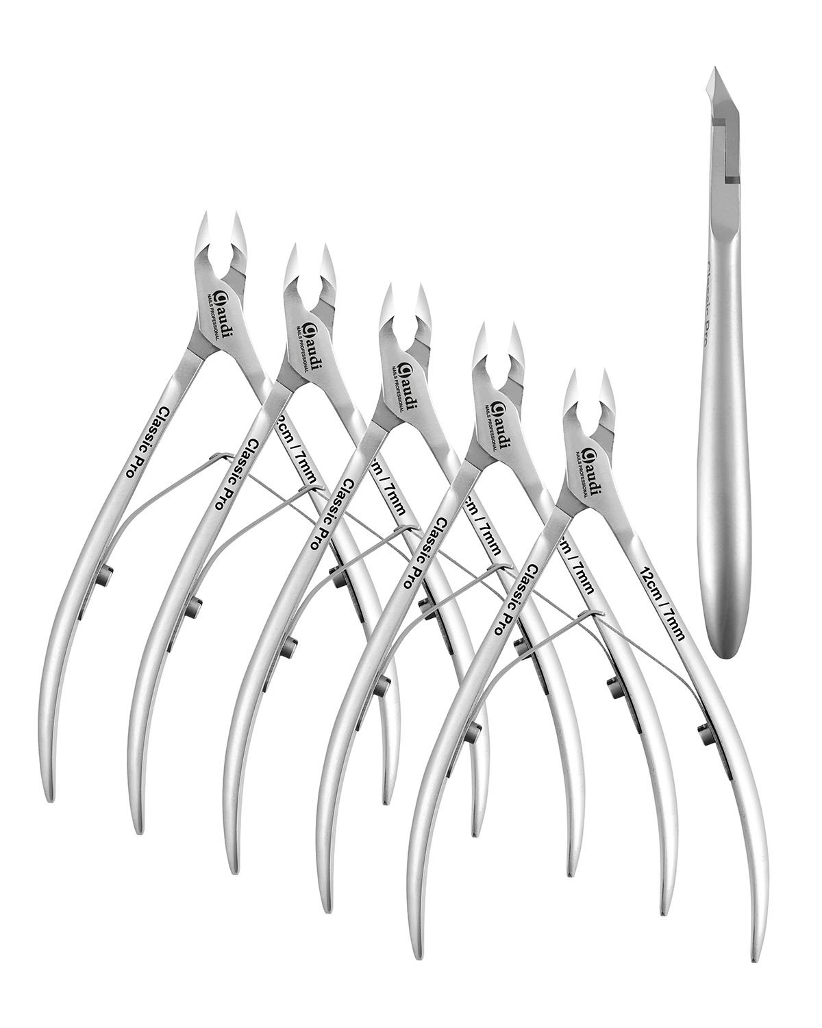 Pack 5 Alicates para cuticulas 12cm 7mm