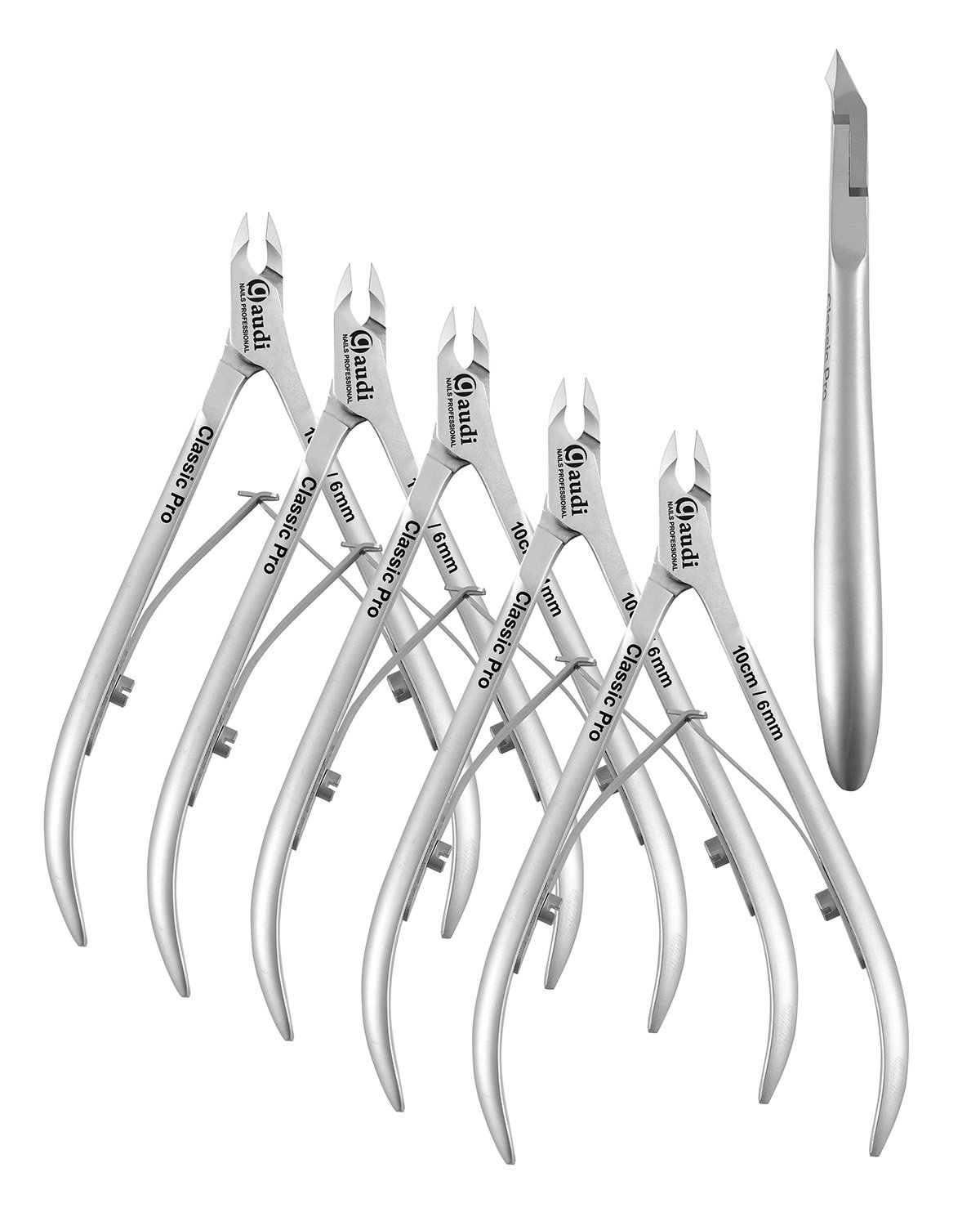 pack 5 Alicates para cuticulas 10cm 6mm