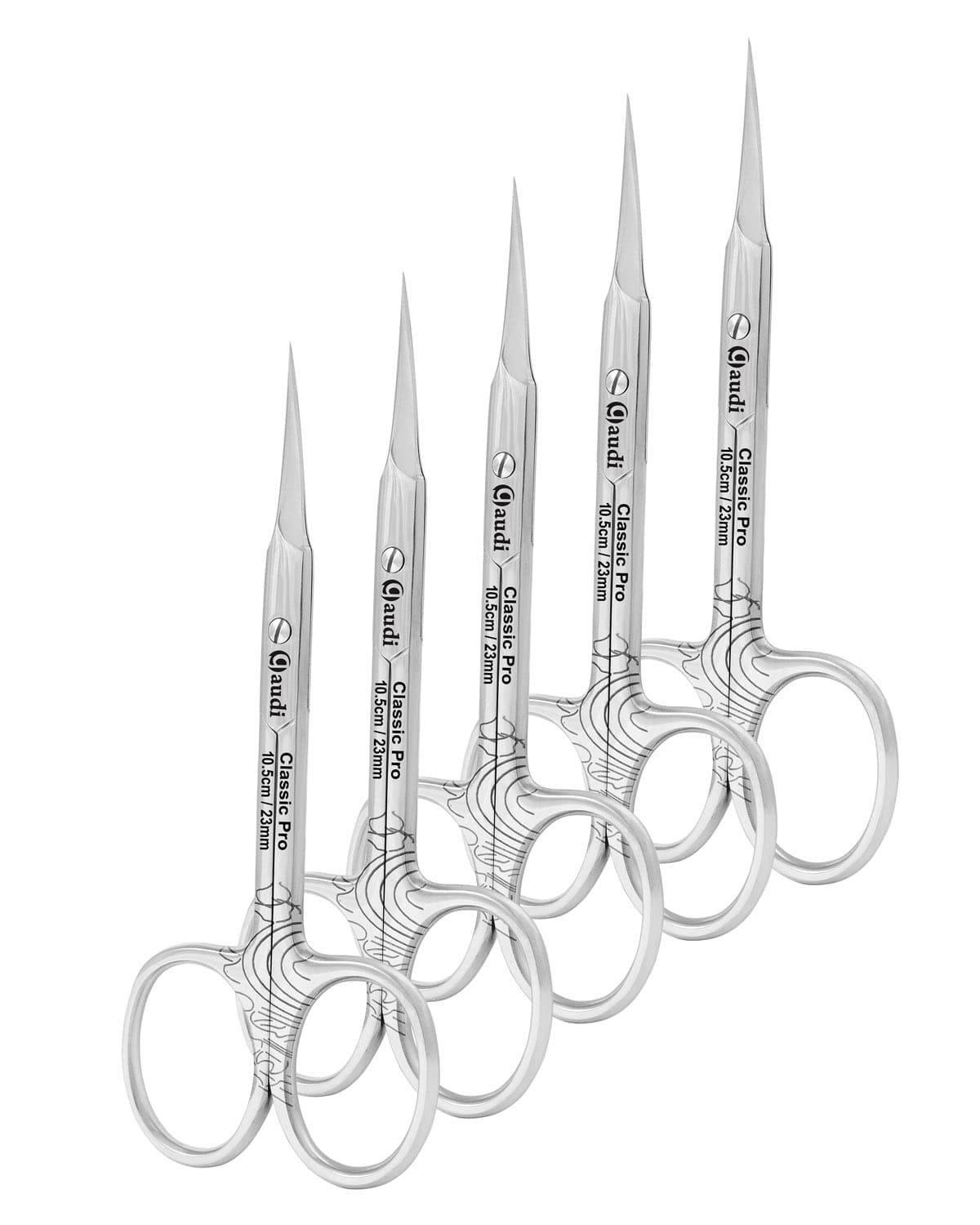 Pack 5 Tijeras para Cuticulas 10.5cm/23mm