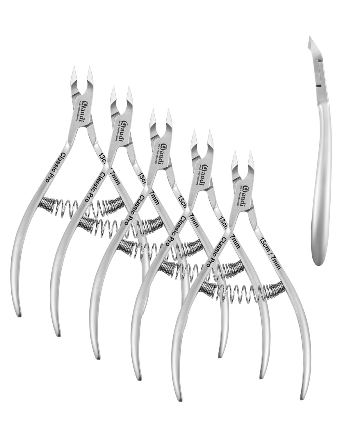 Pack 5 Alicate profesionale para Cuticulas 13cm/7mm